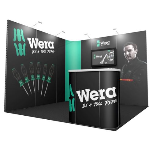 Stand de expoziție 3m X 3m în formă de L Kit 51